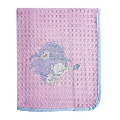 DIMcol ΚΟΥΒΕΡΤΑ ΠΙΚΕ bebe ΓΑΤΑΚΙ 127 80Χ110 ΡΟΖ/ΣΙΕΛ Cotton 100%