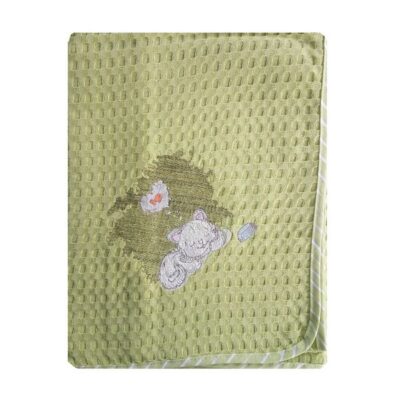 DIMcol ΚΟΥΒΕΡΤΑ ΠΙΚΕ bebe ΓΑΤΑΚΙ 128 80Χ110 ΛΑΧΑΝΙ Cotton 100%