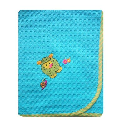 DIMcol ΚΟΥΒΕΡΤΑ ΠΙΚΕ bebe Προβατάκι 130 80Χ110 ΤΥΡΚΟΥΑΖ Cotton 100%