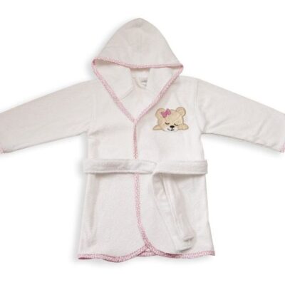 DIMcol ΜΠΟΥΡΝΟΥΖΙ bebe SLEEPING BEARS CUB 12 SIZE:02 ΛΕΥΚΟ/ΡΟΖ Cotton 100%