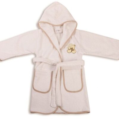 DIMcol ΜΠΟΥΡΝΟΥΖΙ bebe ΑΡΚΟΥΔΟΣ 102 SIZE:02 ΛΕΥΚΟ/ΜΠΕΖ Cotton 100%