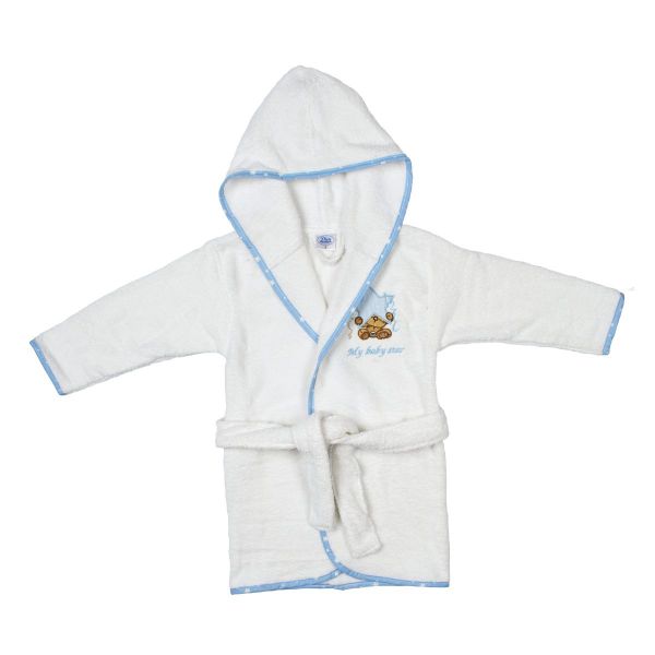 DIMcol ΜΠΟΥΡΝΟΥΖΙ bebe ΑΣΤΕΡΙ 127 SIZE:02 ΛΕΥΚΟ/ΣΙΕΛ Cotton 100%