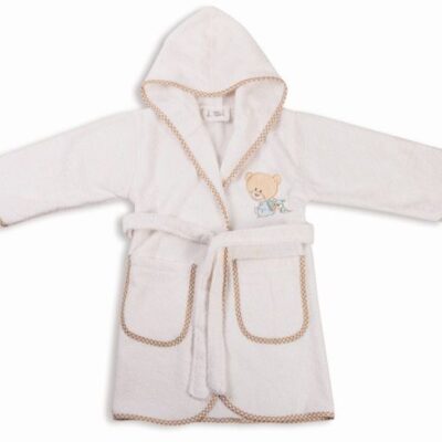 DIMcol ΜΠΟΥΡΝΟΥΖΙ bebe HAPPY BEARS 21 SIZE:04 ΛΕΥΚΟ/ΜΠΕΖ Cotton 100%