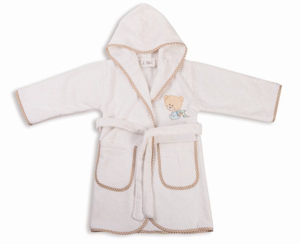 DIMcol ΜΠΟΥΡΝΟΥΖΙ bebe HAPPY BEARS 21 SIZE:04 ΛΕΥΚΟ/ΜΠΕΖ Cotton 100%