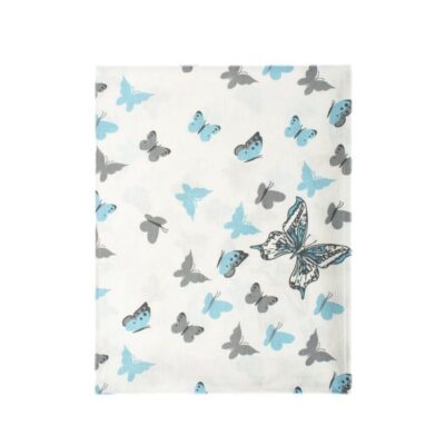 DIMcol ΠΑΝΑ ΧΑΣΕΣ bebe Butterfly 56 80Χ80 Sky blue Cotton 100%