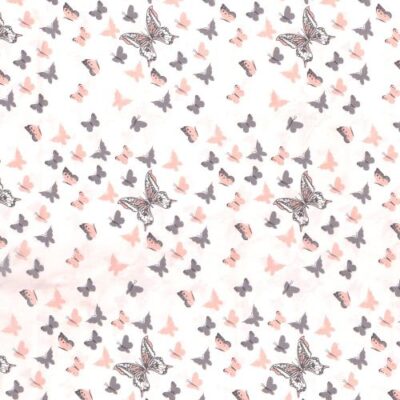 DIMcol ΠΑΝΑ ΧΑΣΕΣ bebe Butterfly 61 80Χ80 Coral Cotton 100%