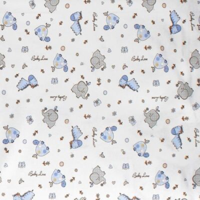 DIMcol ΠΑΝΑ ΧΑΣΕΣ bebe Elephant 174 80Χ80 Blue Cotton 100%