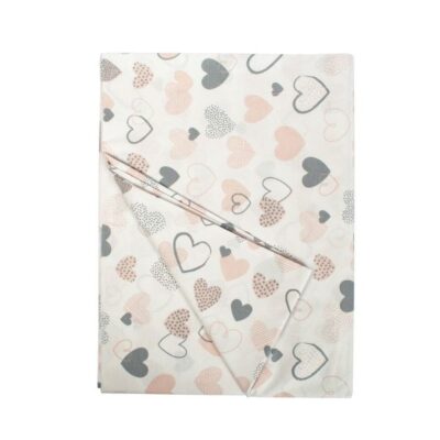 DIMcol ΠΑΝΑ ΧΑΣΕΣ bebe Hearts 09 80Χ80 Coral Cotton 100% - Image 2