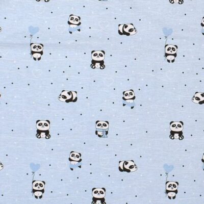DIMcol ΠΑΝΑ ΧΑΣΕΣ bebe PANDA 110 80Χ80 Sky blue Cotton 100% - Image 2