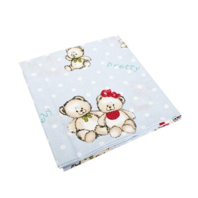 DIMcol ΠΑΝΑ ΧΑΣΕΣ bebe Two Lovely Bears 64 80Χ80 Blue Cotton 100%