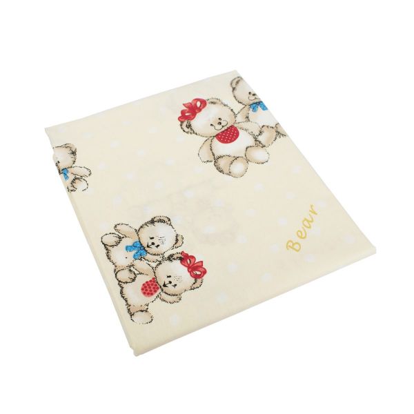 DIMcol ΠΑΝΑ ΧΑΣΕΣ bebe Two Lovely Bears 67 80Χ80 Ecru Cotton 100%