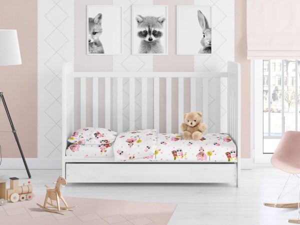 DIMcol ΠΑΠΛΩΜΑ ΕΜΠΡΙΜΕ bebe Κουκουβάγια 45 120Χ160 Cotton 100% - Image 2