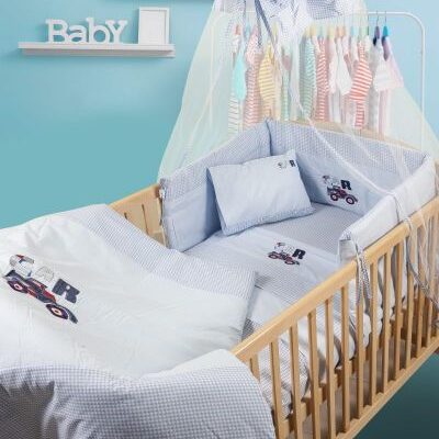 DIMcol ΠΑΠΛΩΜΑ bebe CAR 29 100Χ140 ΣΙΕΛ Cotton 100%