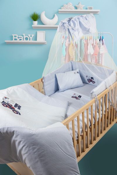 DIMcol ΠΑΠΛΩΜΑ bebe CAR 29 100Χ140 ΣΙΕΛ Cotton 100%