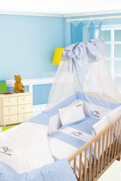 DIMcol ΠΑΠΛΩΜΑ bebe ΑΕΡΟΣΤΑΤΟ 03 100Χ140 ΛΕΥΚΟ/ΣΙΕΛ Cotton 100%