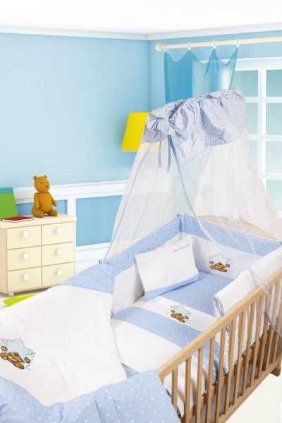 DIMcol ΠΑΠΛΩΜΑ bebe ΑΣΤΕΡΙ 127 100Χ140 ΛΕΥΚΟ/ΣΙΕΛ Cotton 100%