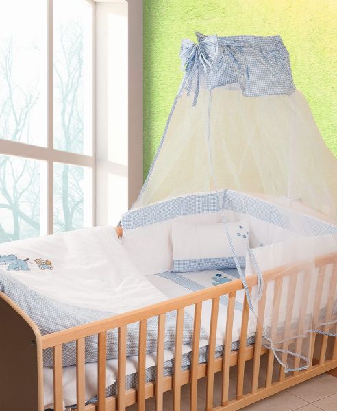 DIMcol ΠΑΠΛΩΜΑ bebe ΕΛΕΦΑΝΤΑΚΙ 18 100Χ140 ΛΕΥΚΟ/ΣΙΕΛ Cotton 100%