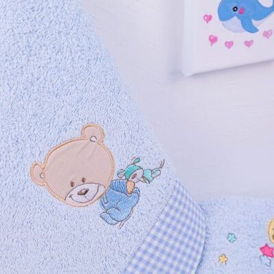 DIMcol ΠΕΤΣΕΤΑ ΣΕΤ 2 τεμ bebe HAPPY BEARS 19 30X50,70X140 ΣΙΕΛ Cotton 100% - Image 2