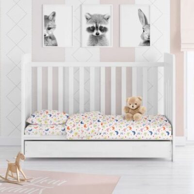 DIMcol ΣΕΝΤΟΝΙΑ ΕΜΠΡΙΜΕ ΣΕΤ 3 τεμ bebe Butterfly 49 120Χ160 Rotary Print Cotton 100% - Image 2
