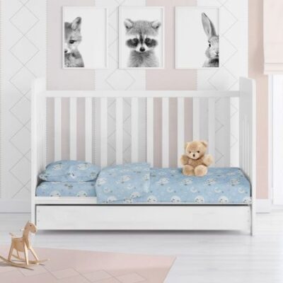 DIMcol ΣΕΝΤΟΝΙΑ ΕΜΠΡΙΜΕ ΣΕΤ 3 τεμ bebe Smile 81 120Χ160 Blue Cotton 100% - Image 2
