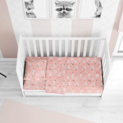 DIMcol ΣΕΝΤΟΝΙΑ ΕΜΠΡΙΜΕ ΣΕΤ 3 τεμ bebe Smile 82 120Χ160 Coral Cotton 100%
