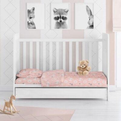 DIMcol ΣΕΝΤΟΝΙΑ ΕΜΠΡΙΜΕ ΣΕΤ 3 τεμ bebe Smile 82 120Χ160 Coral Cotton 100% - Image 2