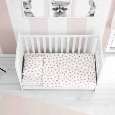 DIMcol ΣΕΝΤΟΝΙΑ ΕΜΠΡΙΜΕ ΣΕΤ 3 τεμ bebe Star 103 120Χ160 Grey Cotton 100%