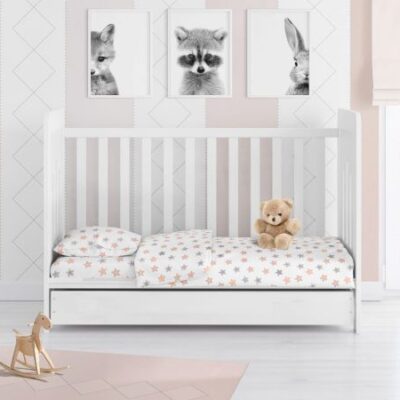 DIMcol ΣΕΝΤΟΝΙΑ ΕΜΠΡΙΜΕ ΣΕΤ 3 τεμ bebe Star 103 120Χ160 Grey Cotton 100% - Image 2