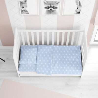 DIMcol ΣΕΝΤΟΝΙΑ ΕΜΠΡΙΜΕ ΣΕΤ 3 τεμ bebe Star 33 120Χ160 ΣΙΕΛ Cotton 100%