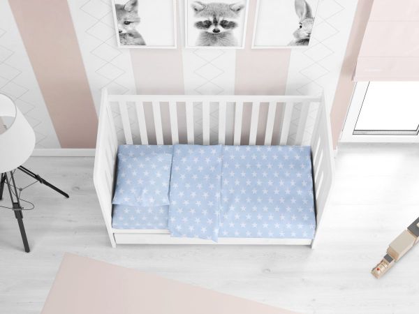 DIMcol ΣΕΝΤΟΝΙΑ ΕΜΠΡΙΜΕ ΣΕΤ 3 τεμ bebe Star 33 120Χ160 ΣΙΕΛ Cotton 100%