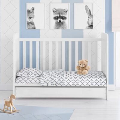 DIMcol ΣΕΝΤΟΝΙΑ ΕΜΠΡΙΜΕ ΣΕΤ 3 τεμ bebe Windows 136 120Χ160 White Cotton 100% - Image 2