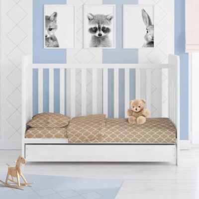 DIMcol ΣΕΝΤΟΝΙΑ ΕΜΠΡΙΜΕ ΣΕΤ 3 τεμ bebe Windows 150 120Χ160 Beige Cotton 100% - Image 2