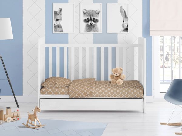 DIMcol ΣΕΝΤΟΝΙΑ ΕΜΠΡΙΜΕ ΣΕΤ 3 τεμ bebe Windows 150 120Χ160 Beige Cotton 100% - Image 2