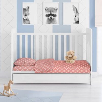 DIMcol ΣΕΝΤΟΝΙΑ ΕΜΠΡΙΜΕ ΣΕΤ 3 τεμ bebe Windows 160 120Χ160 Coral Cotton 100% - Image 2
