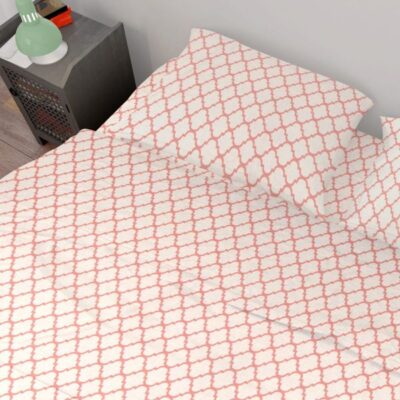 DIMcol ΠΑΠΛΩΜΑ ΕΜΠΡΙΜΕ Windows 161 160Χ240 White-Coral Cotton 100% - Image 2