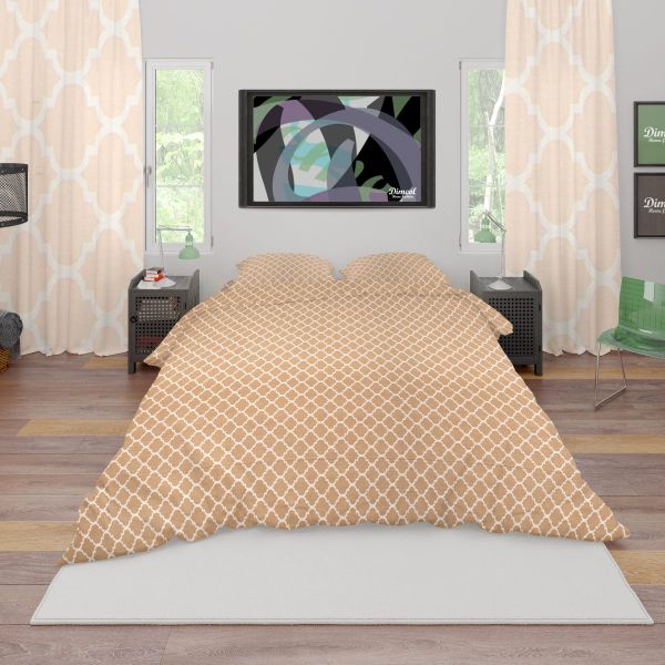 DIMcol ΠΑΠΛΩΜΑ ΕΜΠΡΙΜΕ Windows 150 220Χ240 Beige Cotton 100%