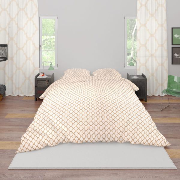 DIMcol ΠΑΠΛΩΜΑ ΕΜΠΡΙΜΕ Windows 151 220Χ240 White-Beige Cotton 100%