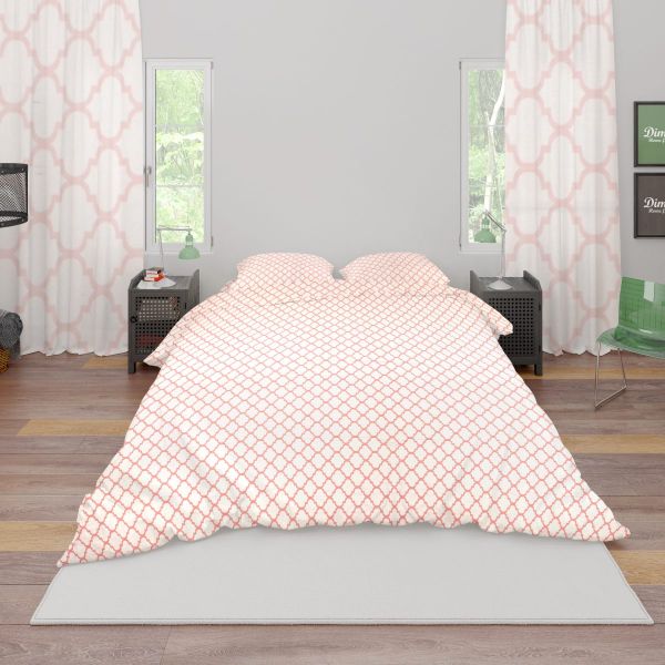 DIMcol ΠΑΠΛΩΜΑΤΟΘΗΚΗ ΕΜΠΡΙΜΕ   Windows 161 160Χ240 White-Coral Cotton 100%