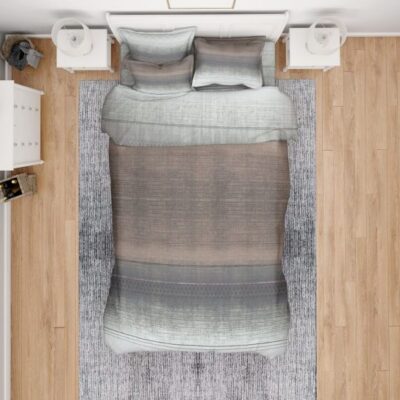 DIMcol ΠΑΠΛΩΜΑΤΟΘΗΚΗ ΕΜΠΡΙΜΕ  Hor.Stripes 01 160Χ240  Flannel cotton 100%