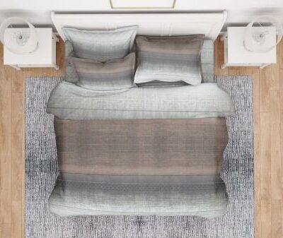 DIMcol ΠΑΠΛΩΜΑΤΟΘΗΚΗ ΕΜΠΡΙΜΕ  Hor.Stripes 01 220Χ240  Flannel cotton 100%