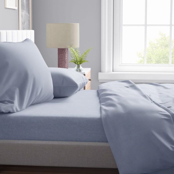 DIMcol ΠΑΠΛΩΜΑΤΟΘΗΚΗ Μελανζέ 04 160Χ240 Sky blue Cott/Pol 70/30