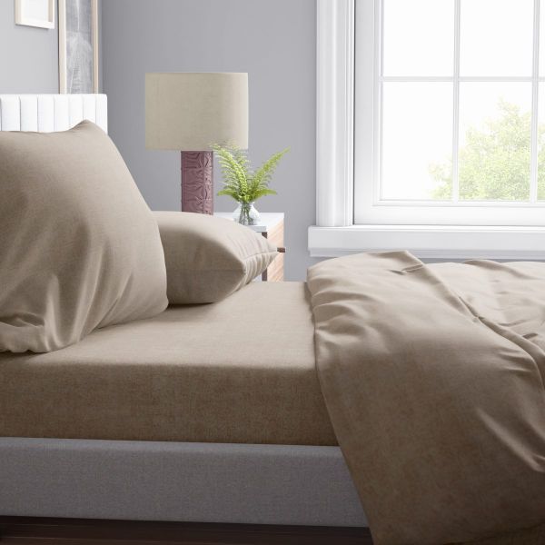 DIMcol ΠΑΠΛΩΜΑΤΟΘΗΚΗ Μελανζέ 02 220Χ240 Golden Beige Cott/Pol 70/30