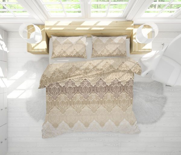 DIMcol ΣΕΝΤΟΝΙΑ ΕΜΠΡΙΜΕ ΣΕΤ 3 τεμ Forest 310 160Χ240 Beige Cott/Pol 70/30