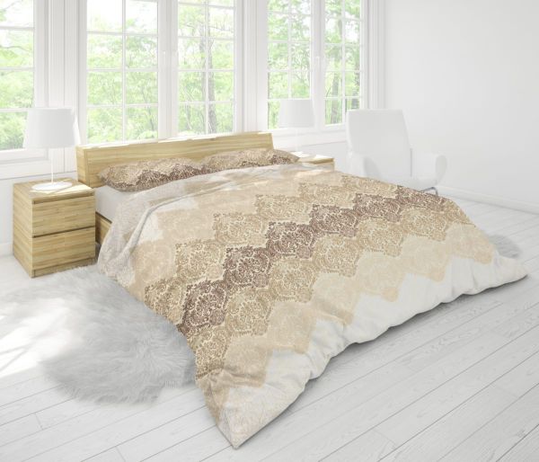 DIMcol ΣΕΝΤΟΝΙΑ ΕΜΠΡΙΜΕ ΣΕΤ 3 τεμ Forest 310 160Χ240 Beige Cott/Pol 70/30 - Image 2