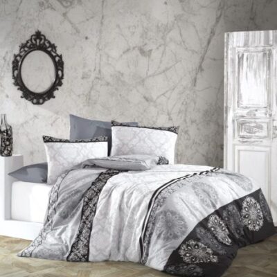 DIMcol ΣΕΝΤΟΝΙΑ ΕΜΠΡΙΜΕ ΣΕΤ 3 τεμ Φαίδρα 321 160Χ240 Grey-Black Cott/Pol 70/30