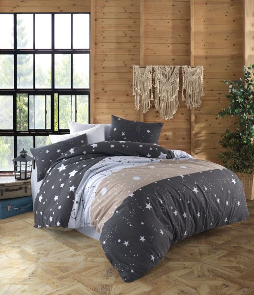 DIMcol ΣΕΝΤΟΝΙΑ ΕΜΠΡΙΜΕ ΣΕΤ 4 τεμ  Γαλαξίας 306 220Χ240 Dark grey Cott/Pol 70/30