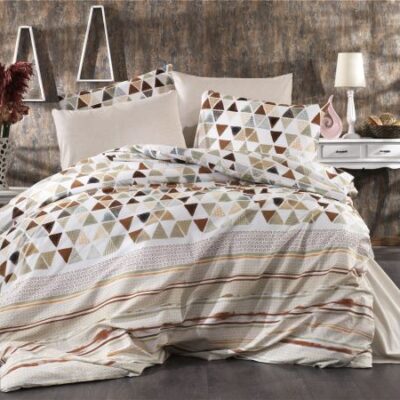 DIMcol ΣΕΝΤΟΝΙΑ ΕΜΠΡΙΜΕ ΣΕΤ 4 τεμ   Ναυσικά 345 240Χ270 Brown Beige Cott/Pol 70/30