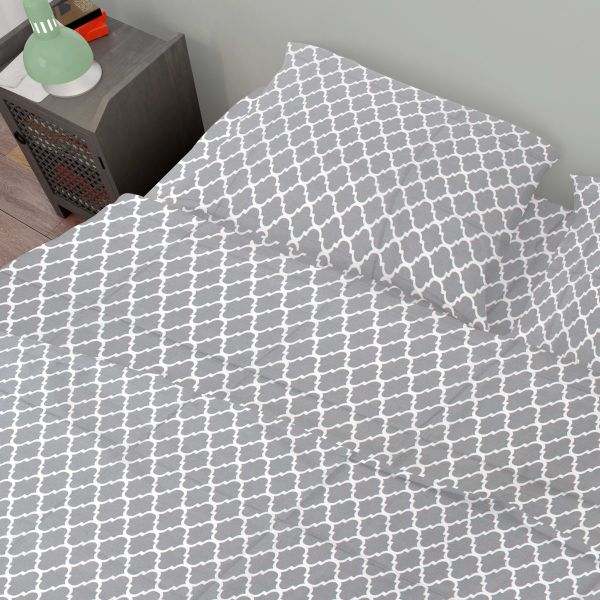 DIMcol ΣΕΝΤΟΝΙΑ ΕΜΠΡΙΜΕ ΣΕΤ 2 τεμ Windows 135 160Χ240 Grey Cotton 100% - Image 2