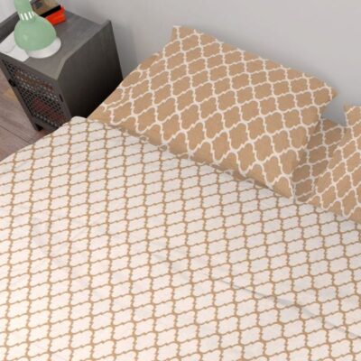 DIMcol ΣΕΝΤΟΝΙΑ ΕΜΠΡΙΜΕ ΣΕΤ 3 τεμ Windows Multi 152 160Χ240 White-Beige Cotton 100%