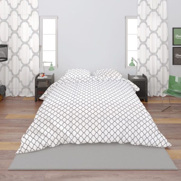 DIMcol ΣΕΝΤΟΝΙΑ ΕΜΠΡΙΜΕ ΣΕΤ 3 τεμ Windows 136 160Χ240 White Cotton 100%